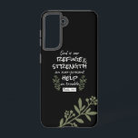 'God is Our Refuge and Strength' Psalm 46:1 Samsung Galaxy Case<br><div class="desc">Draw strength and tranquillity from our handcrafted scripture art, featuring the timeless verse Psalm 46:1 (KJV) – 'God is our refuge and strength, an ever-present help in trouble.' Set against a backdrop of delicate greenery, this design serves as a daily reminder of the steadfast support and comfort offered by faith....</div>