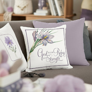 God is our Refuge and strength Throw Pillow