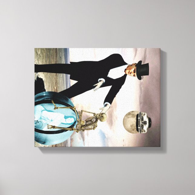 God is playing 1 canvas print (Front)