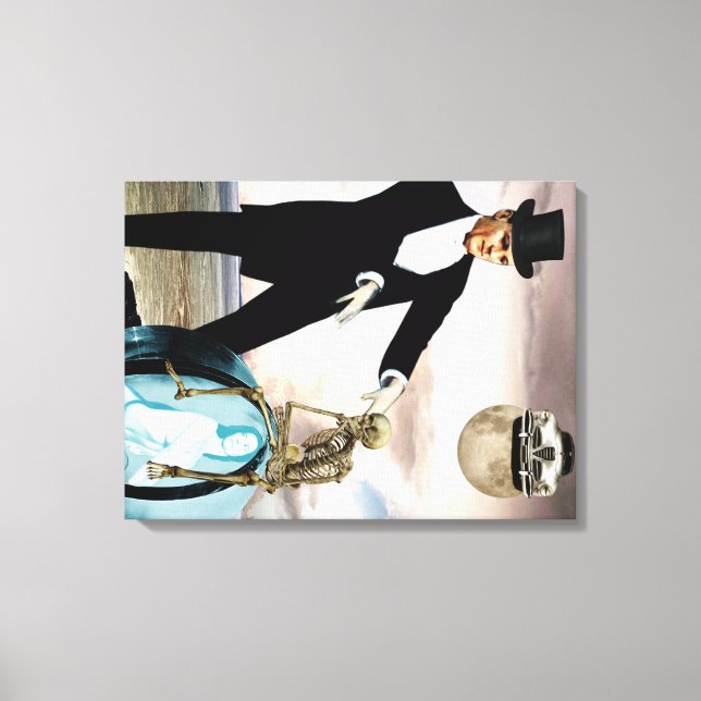 God is playing 1 canvas print (Front)