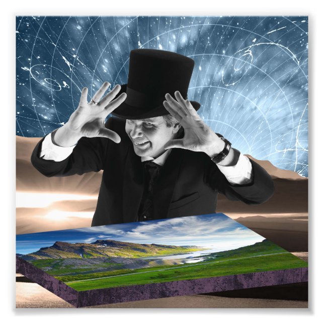 God is playing 2 photo print (Front)