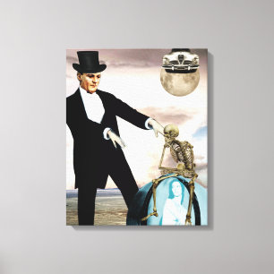 God is playing canvas print