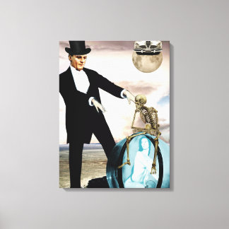 God is playing canvas print