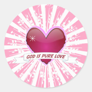 God is Pure Love Classic Round Sticker