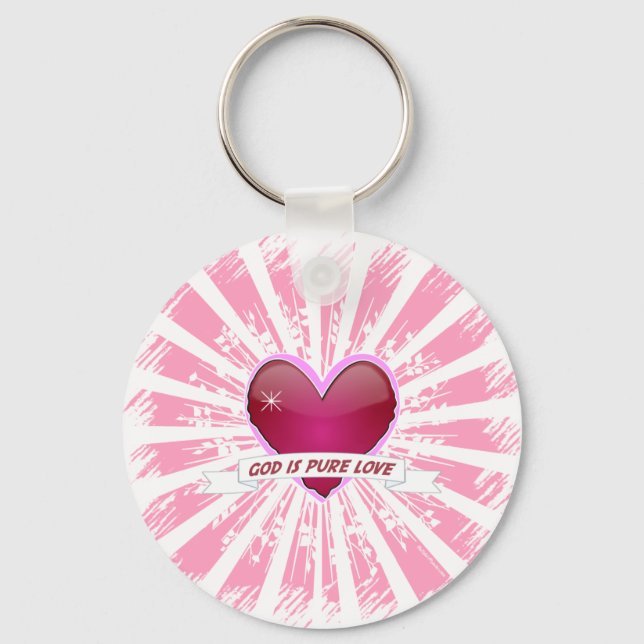 God is Pure Love Keychain (Front)