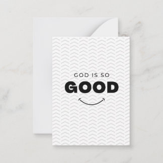 God is so Good Bible Herringbone Christian Faith Card