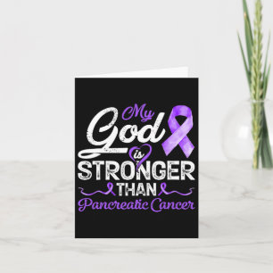 God Is Stronger Than Pancreatic Breast Cancer Awar Card