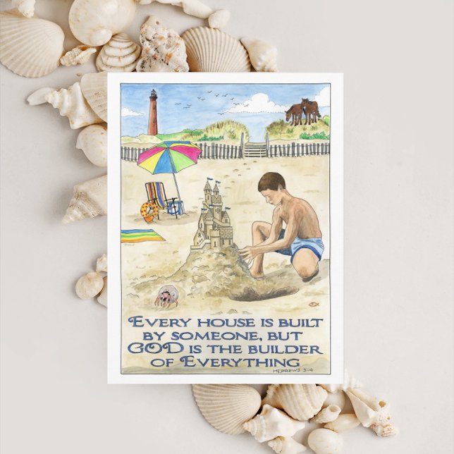 God is the Builder Inspirational Postcard (Creator Uploaded)