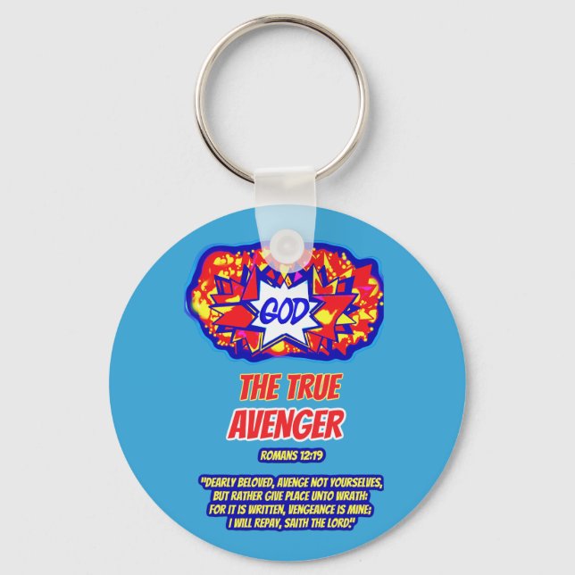 GOD Is The True AVENGER Keychain (Front)