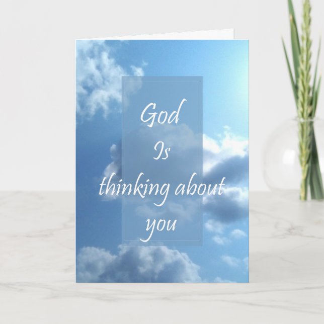 God is thinking about you card (Front)