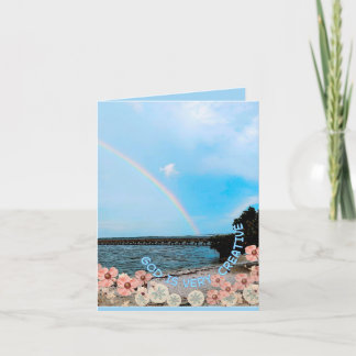 God is very creative folded  holiday card