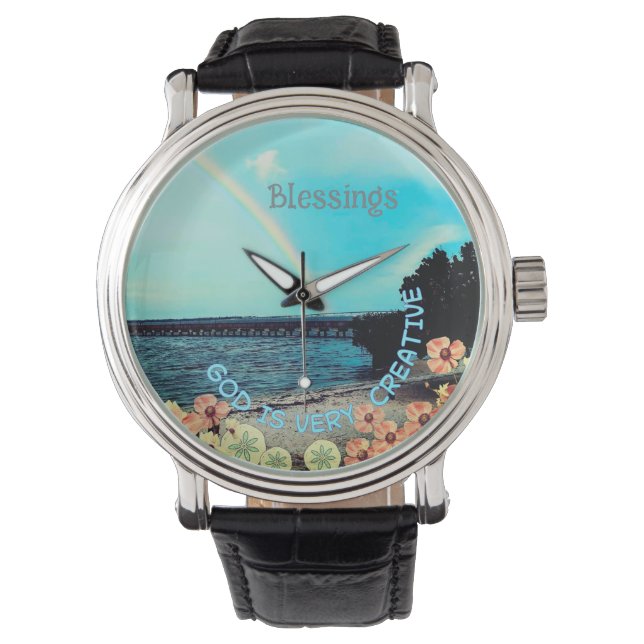 God is very creative folded  watch (Front)