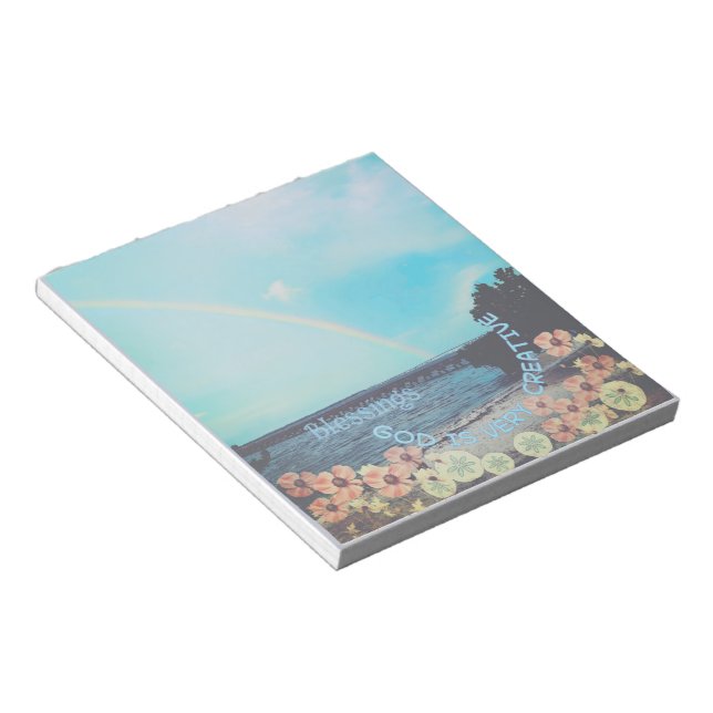  " God is very Creative" Notepad (Angled)