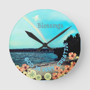 God is very creative round clock