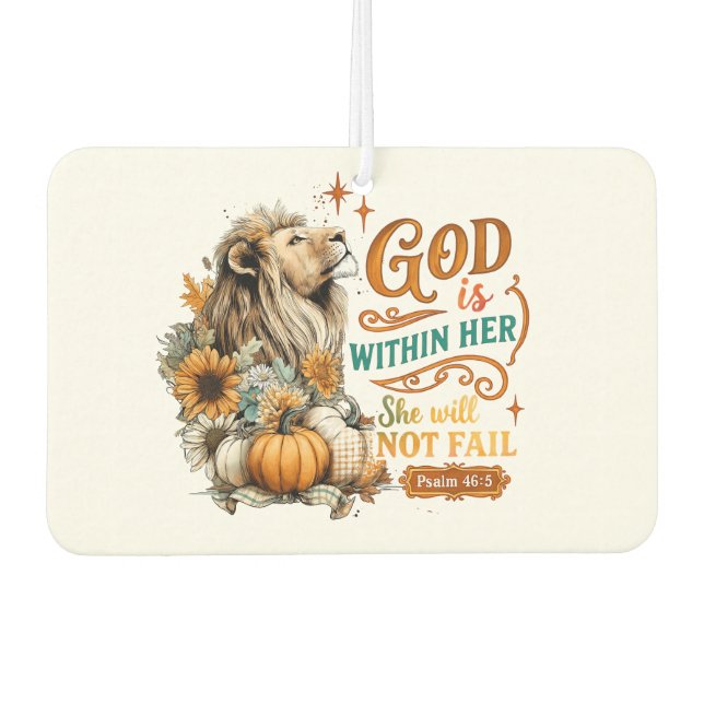 God Is Within Her...  Air Freshener (Front)