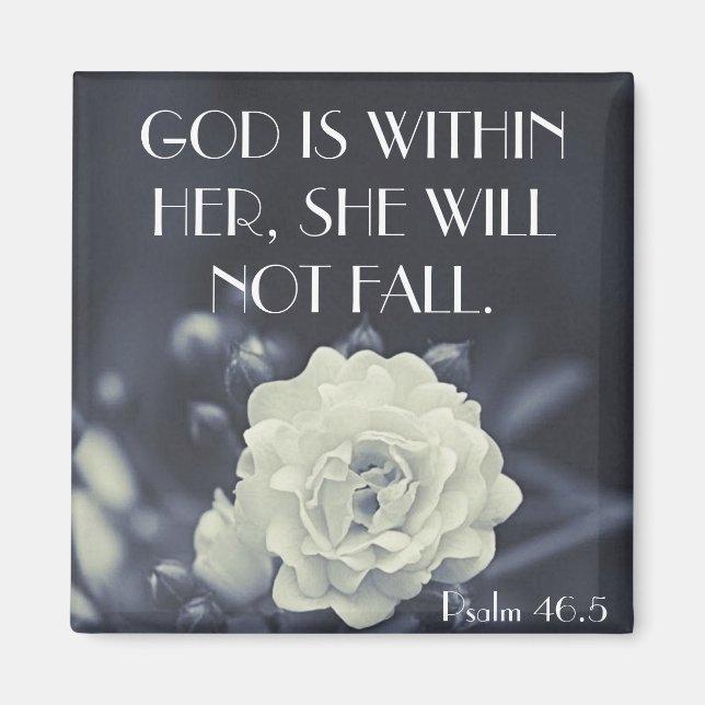 God is within her bible verse Psalm 46:5 Magnet (Front)