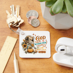 God Is Within Her... Keychain