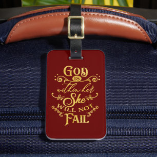 God Is Within Her Luggage Tag