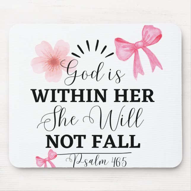 God Is Within Her Mouse Pad (Front)