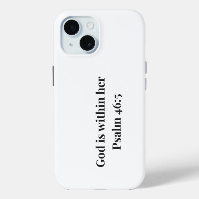 God Is Within Her Phone Case Christian Bible Verse (Back)
