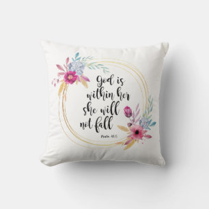 God is Within Her Psalm 46:5 Throw Pillow