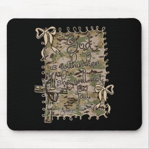 God Is Within Her She Will Not Fail Christian Bibl Mouse Pad