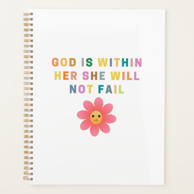 GOD Is WITHIN HER SHE WILL NOT FAIL Planner (Front)