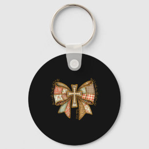 God Is Within Her She Will Not Fall Coquette Bow C Keychain