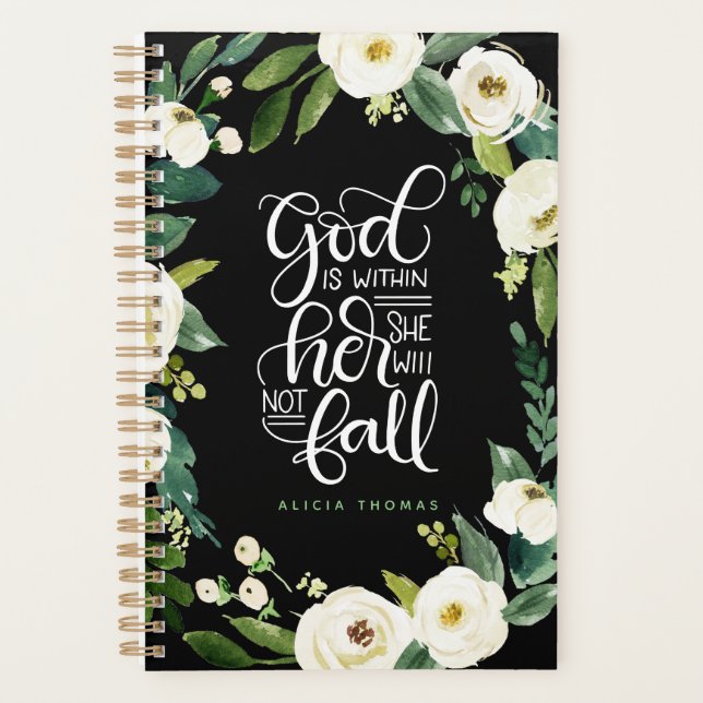 God is within her, she will not fall - Encouraging Planner (Front)