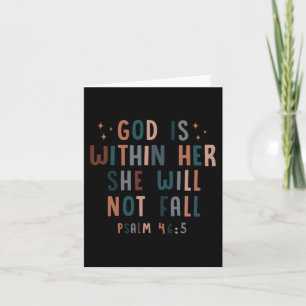 God Is Within Her She Will Not Fall Fall Autumn Card