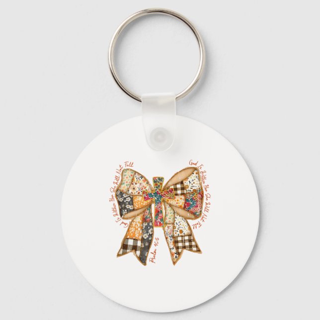 God Is Within Her She Will Not Fall, Jesus, Christ Keychain (Front)