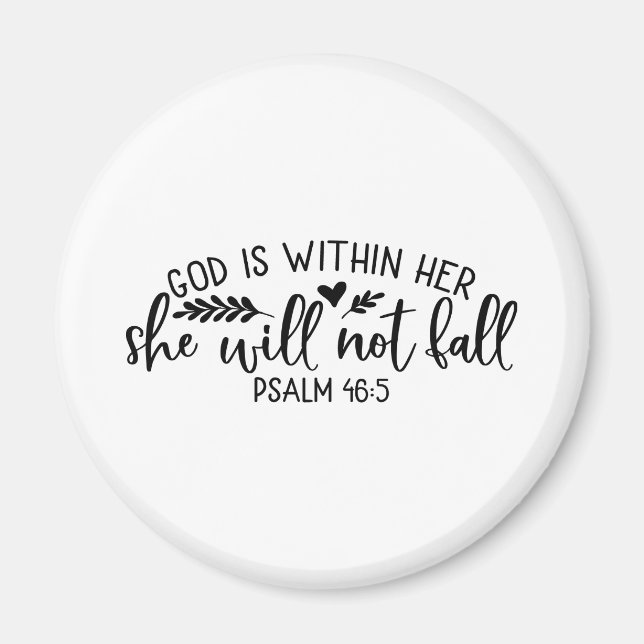 God Is Within Her She Will Not Fall Magnet (Front)
