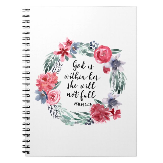 God is within her she will not fall notebook (Front)