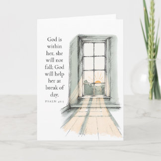 God Is Within Her, She Will Not Fall - Psalm 46:5 Card