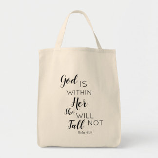God Is Within Her She Will Not Fall Tote Bag