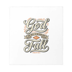 God Is Within Her She Will Not Fall Vintage Shirt_ Notepad