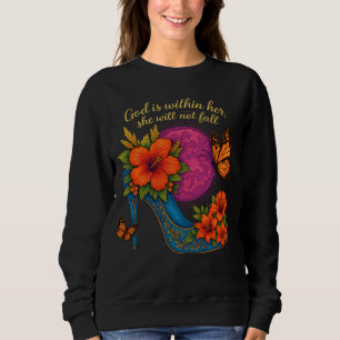 God is within her sweatshirt