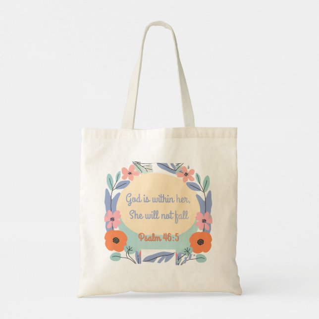 God is within her tote bag (Back)