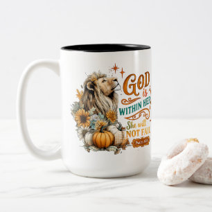 God Is Within Her...  Two-Tone Coffee Mug