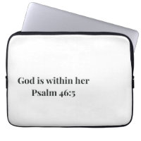 God Is Within HerLaptop Case Christian Bible Verse