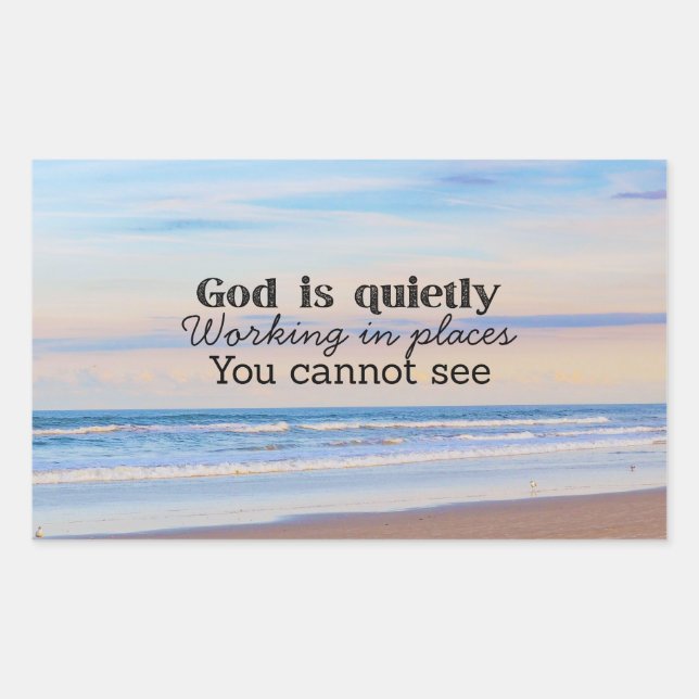 God is working Christian typography Biblical  Sticker (Front)