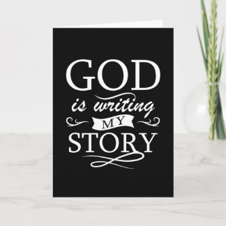 God Is Writing My Story Christian Faith Card