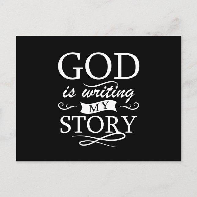 God Is Writing My Story Christian Faith Postcard (Front)