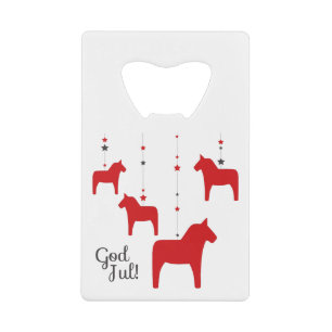God jul! Dala Horse Credit Card Bottle Opener