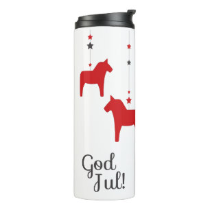 God jul! Dala Horse Thermal Tumbler