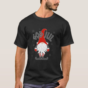 God Jul Gnome Tomte Nordic Danish Scandinavian Chr T-Shirt