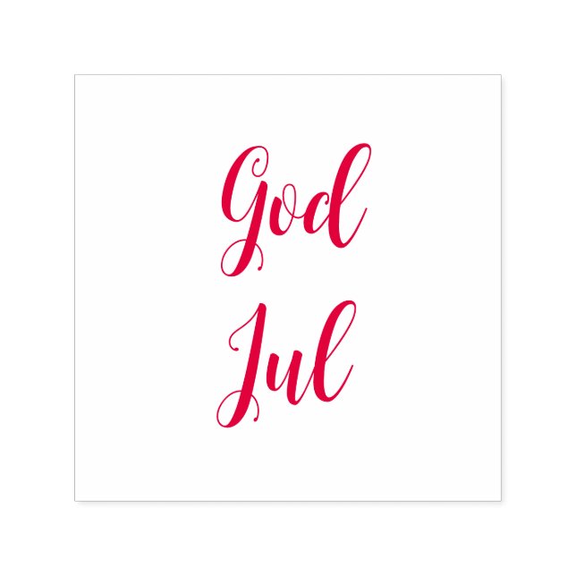 God Jul Norwegian Christmas Greeting Self-inking Stamp (Design)