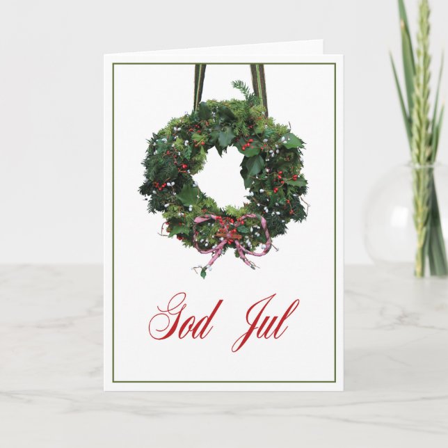 God Jul Swedisch Christmas Card (Front)
