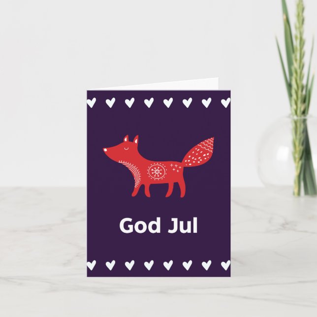 God Jul, Swedish Christmas  Card (Front)