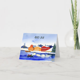 God Jul, Swedish Christmas  Card